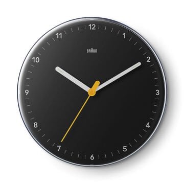 Braun BC26B Siyah Analog Duvar Saati