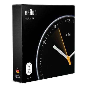BRAUN BC26B SİYAH ANALOG DUVAR SAATİ