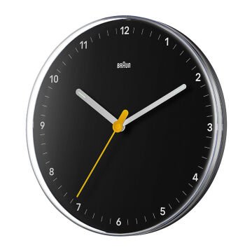 Braun BC26B Siyah Analog Duvar Saati