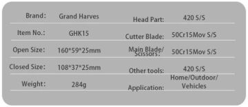 Grand Harvest GHK15 Hurricane Multi Tool