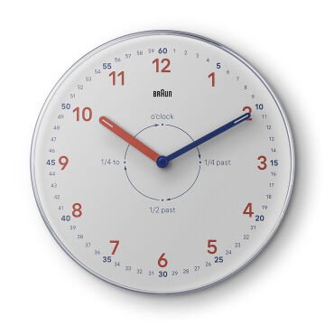 Braun BC26TW Beyaz Time Teachers Analog Duvar Saati