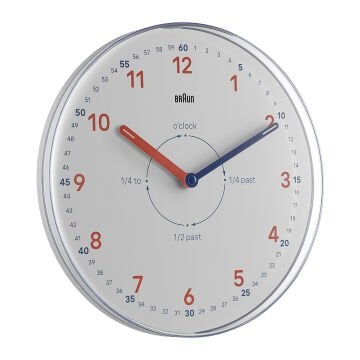 Braun BC26TW Beyaz Time Teachers Analog Duvar Saati