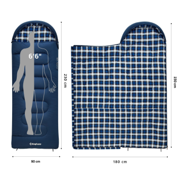 KingCamp Cloud 300 Ultra -13 Derece Geniş Uyku Tulumu Ivory Sağ F.