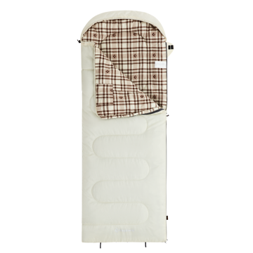 KingCamp Cloud 300 Ultra -13 Derece Geniş Uyku Tulumu Ivory Sağ F.