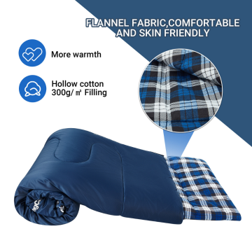 KingCamp Snowflake 300-D Ultra -13 Derece Double Çift Kişilik Yastıklı Uyku Tulumu Navy