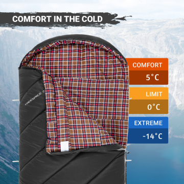 KingCamp FreeSpace 350 -14 Derece XXL Relax Uyku Tulumu Black