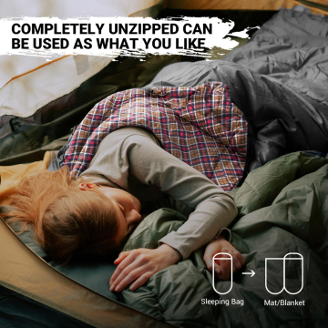 KingCamp FreeSpace 350 -14 Derece XXL Relax Uyku Tulumu Black