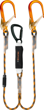 Skylotec Bfd Y Sk12 Gri Turuncu Siyah Beyaz 2 m 12 mm Y Tipi Çift Kollu Şok Emicili Bağlantı Halatı 2 FS 110 Alu STAK TRI EN 354 EN 355 SKYLOTEC