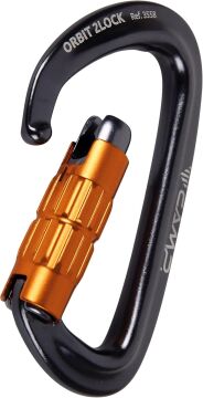 Camp Orbit 2LOCK Karabina Gun Metal / Orange EN 12275