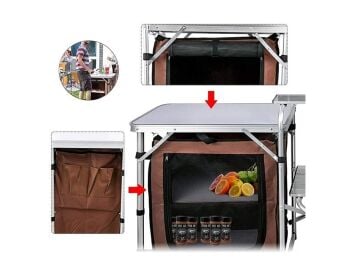 Madfox Luxi Katlanır Portatif Kamp Mutfağı Masası MZ