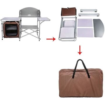 Madfox Luxi Katlanır Portatif Kamp Mutfağı Masası MZ