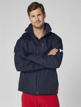 Helly Hansen Crew Hooded Midlayer Jacket Erkek Ceket Navy Lacivert