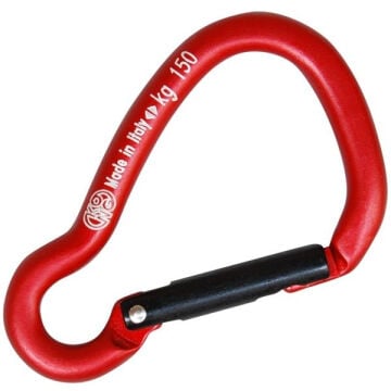 Kong Harness Alu Kırmızı / Siyah Alüminyum Asimetrik Anahtarlık Karabina 1,5 kN 52 mm Keylock 735B00RN0KK