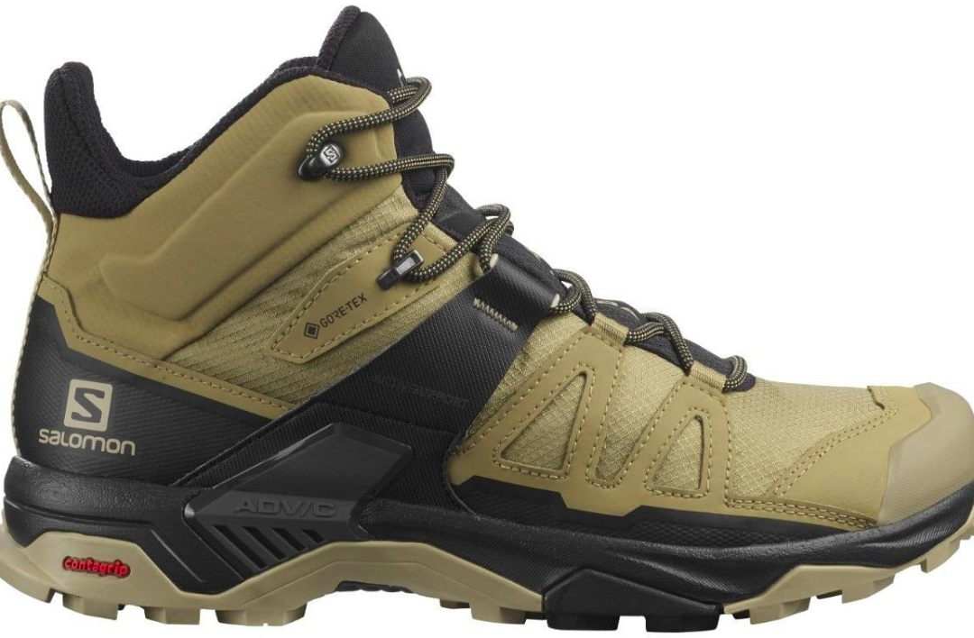 Salomon X Ultra 4 Mid Kelp/Black/Safari Gore-Tex Erkek Outdoor Bot L41294100