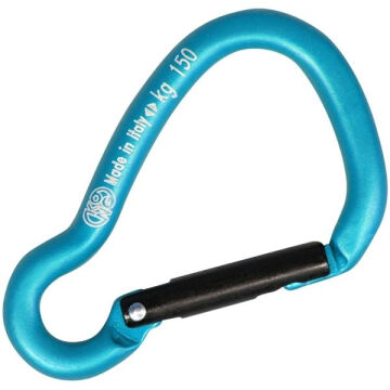 Kong Harness Alu Cam Göbeği / Siyah Alüminyum Asimetrik Anahtarlık Karabina 1,5 kN 65 mm Keylock 735C00BN0KK