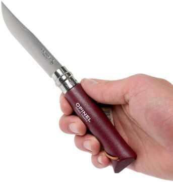 Opinel Inox Trekking 8 No Paslanmaz Çelik Çakı (Bordo)