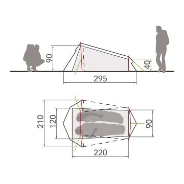 Vaude Arco 1-2 Kişilik 3 Mevsim Çadır 12257-170