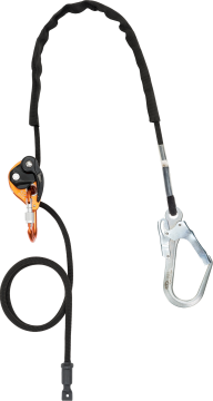 Skylotec Finch+ Steel Siyah 3 m 11 mm 50 mm Çelik Karabinalı Ayarlanabilir Çok Amaçlı Konumlandırma ve Ankraj Halatı EN 358 EN 795 B C EN 12841 C