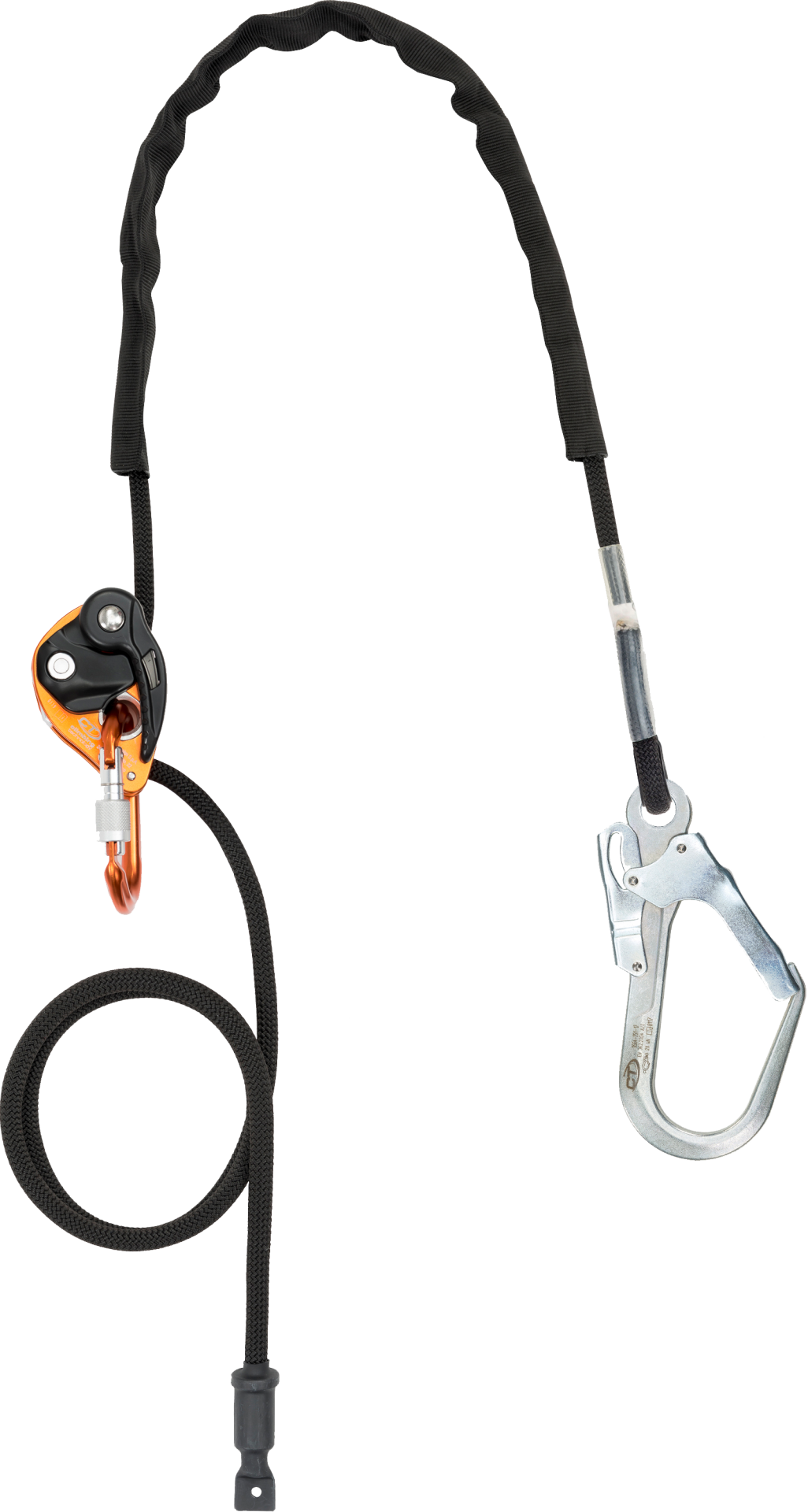 Skylotec Finch+ Steel Siyah 3 m 11 mm 50 mm Çelik Karabinalı Ayarlanabilir Çok Amaçlı Konumlandırma ve Ankraj Halatı EN 358 EN 795 B C EN 12841 C