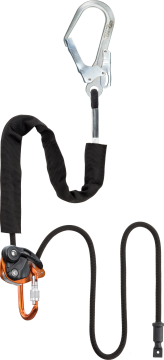 Skylotec Finch+ Steel Siyah 3 m 11 mm 50 mm Çelik Karabinalı Ayarlanabilir Çok Amaçlı Konumlandırma ve Ankraj Halatı EN 358 EN 795 B C EN 12841 C