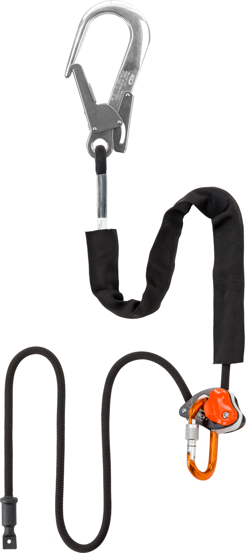 Skylotec Finch Combi Siyah 2 m 60 mm Çift Mandallı Alüminyum Karabinalı Ayarlanabilir Konumlandırma Halatı EN 358 SKYLOTEC
