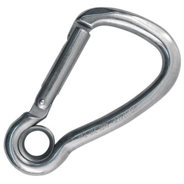Kong Harness Eye Carbon Parlak Karbon Çelik Asimetrik Gözlü Anahtarlık Karabina 1,5 kN 52 mm Keylock 435B0G110KK