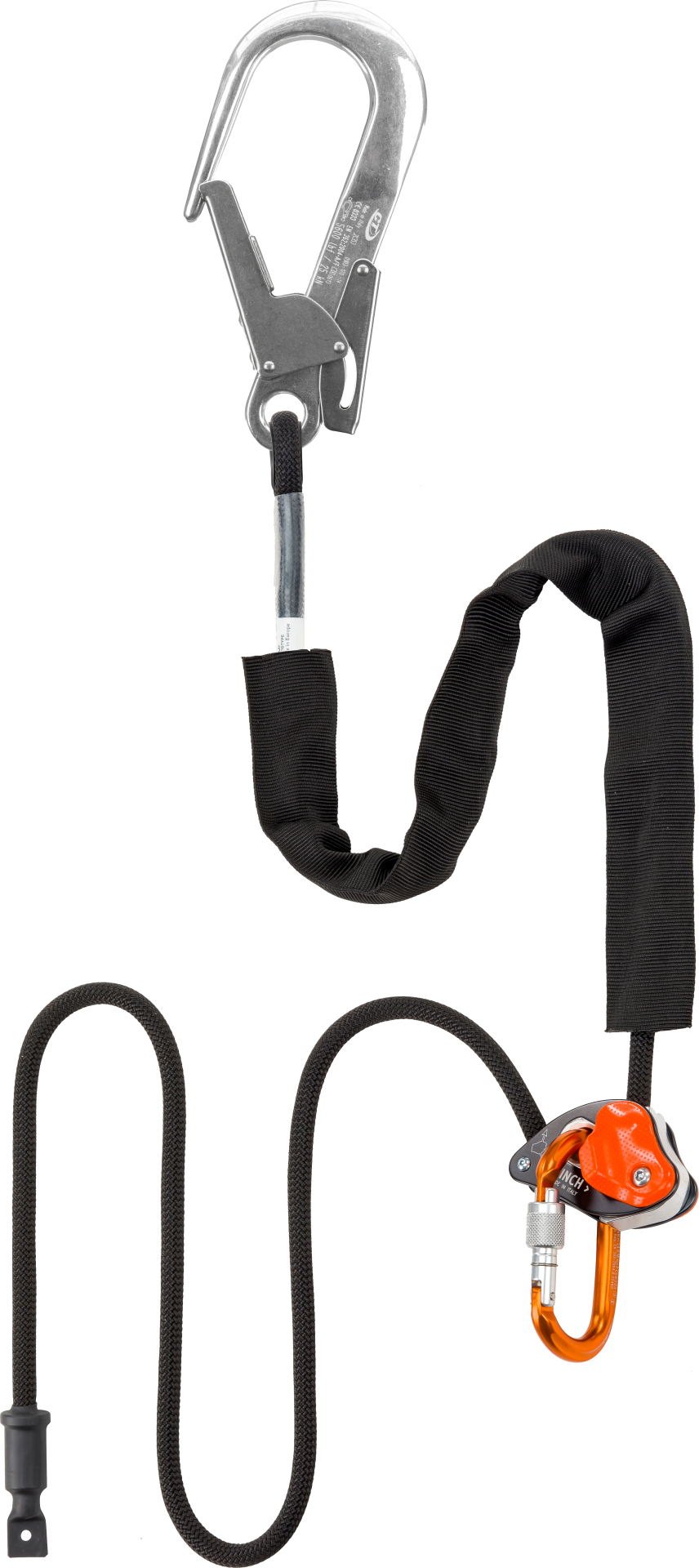 Skylotec Finch Combi Siyah 2 m 60 mm Çift Mandallı Alüminyum Karabinalı Ayarlanabilir Konumlandırma Halatı EN 358 SKYLOTEC