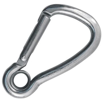 Kong Harness Eye Carbon Parlak Karbon Çelik Asimetrik Gözlü Anahtarlık Karabina 9 kN 85 mm Keylock 435E0G110KK