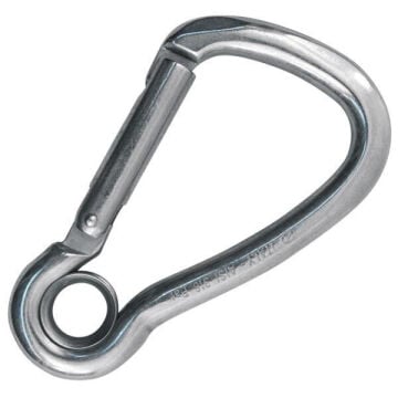 Kong Harness Eye Carbon Parlak Karbon Çelik Asimetrik Gözlü Anahtarlık Karabina 17 kN 100 mm Keylock 435I0G110KK