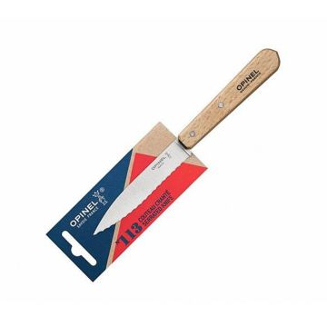 Opinel Essential No:113 Paslanmaz Çelik Tırtıklı Soyma Bıçağı Bej