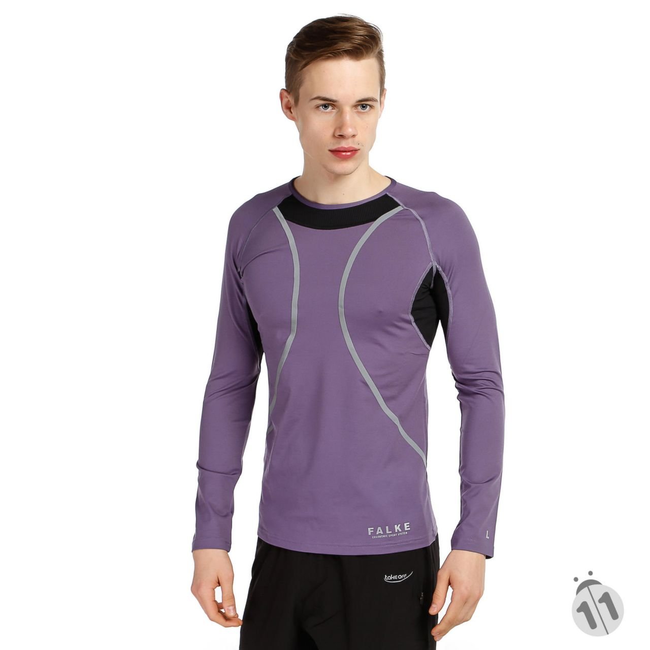 Falke Ergonomic Erkek Profesyonel Mor Orta Katman Termal Tişört