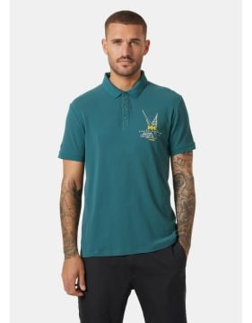 Helly Hansen Hp Race Polo Yaka T-Shirt Dark Greek
