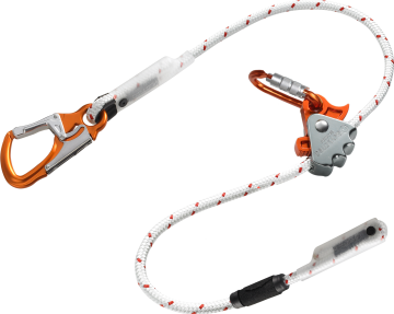 Skylotec Ergogrip Sk12 Kırmızı Beyaz  12 mm Attack 25 mm Alüminyum Karabinalı Ovaloy Tw Ayarlanabilir Konumlandırma Halatı EN 358