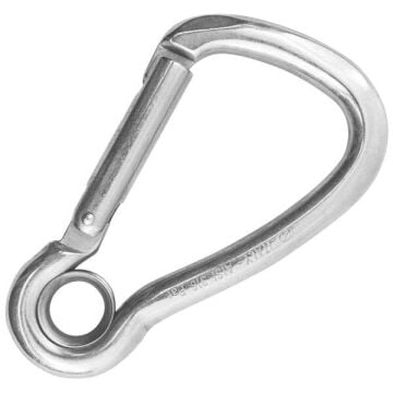 Kong Harness Eye Inox Parlak AISI 316 Paslanmaz Çelik Asimetrik Gözlü Anahtarlık Karabina 15 kN 85,5 mm Keylock 535E0GPP0KK