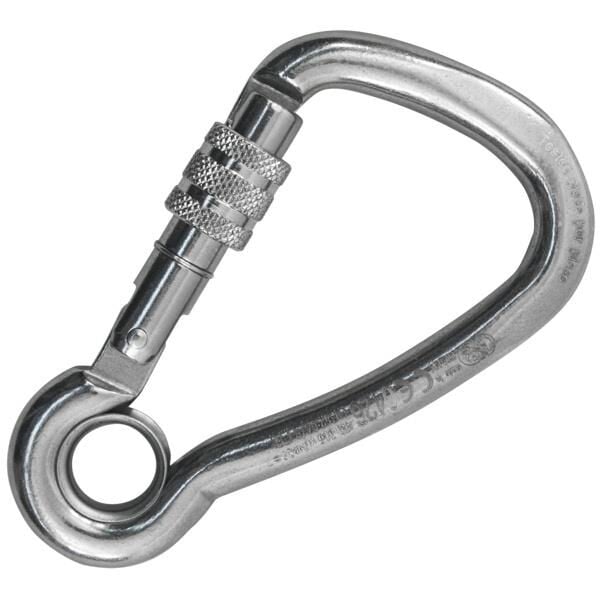 Kong Harness Eye Inox Screw Sleeve Parlak AISI 316 Paslanmaz Çelik Asimetrik Gözlü Vidalı Anahtarlık Karabina 15 kN 85,5 mm Keylock 535EDGPP5KK