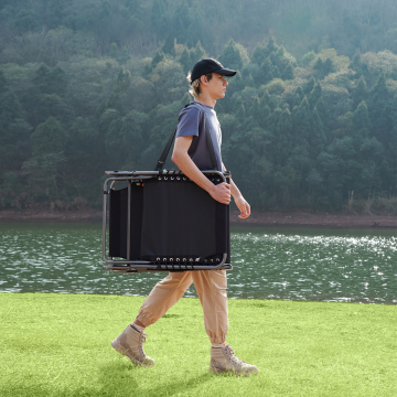 KingCamp Berlin Classic Comfort 2'li Set 5 Kademeli Katlanır Şezlong Kampet Beige