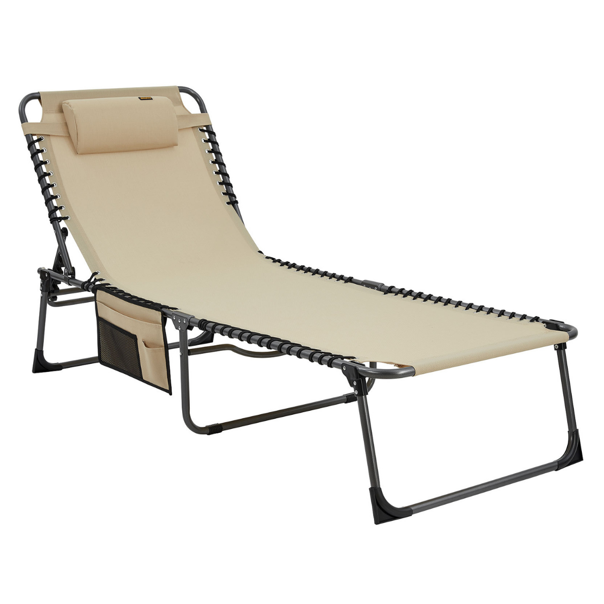 KingCamp Bavaria XL 5 Kademeli Katlanır Şezlong Kampet Khaki