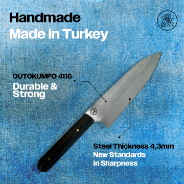 Kam Şef Bıçağı 4116, Kamp Bıçağı Üstün Keskinlik - 27 CM