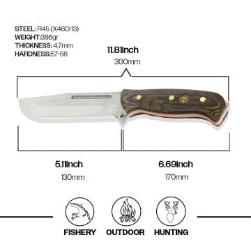 KAM Taktikal Komando Bıçağı 4,7mm Kılıflı TR 209