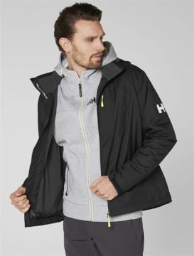 Helly Hansen Crew Hooded Midlayer Jacket Erkek Ceket Black Siyah