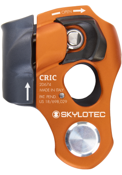 Skylotec Cric Antrasit Turuncu 8 12 mm Entegre Makaralı Çok Fonksiyonlu El Tipi Halat Tutucu EN 567 EN 12278 EN 12841 B