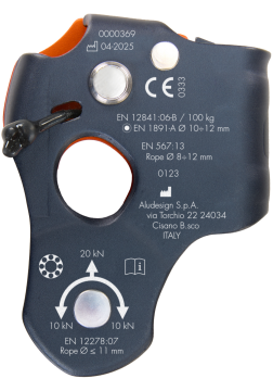 Skylotec Cric Antrasit Turuncu 8 12 mm Entegre Makaralı Çok Fonksiyonlu El Tipi Halat Tutucu EN 567 EN 12278 EN 12841 B