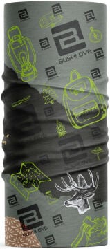 Bushlove Bushcraft Outdoor Bandana Map