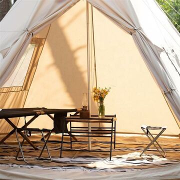 Naturehike Profound 9.6 Carpa Glamping Kanvas Soba Çıkışlı Teepee Aile Çadırı | Cotton Pyramid Kanvas (Zeminsiz)