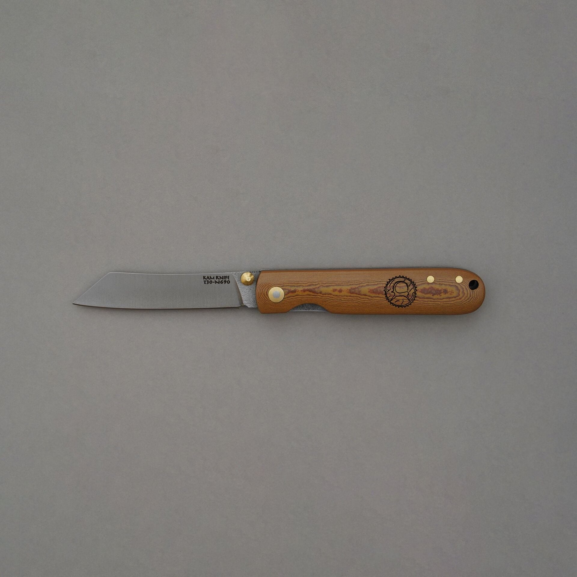 Kam İçten Kilitli Tactical Katsu Çakı - Meşe Mikarta T30 N690