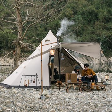 Naturehike Octagon Glamping 5-8 Kişilik Çift Girişli Kar Etekli Soba Çıkışlı Aile Çadırı NH20ZP014
