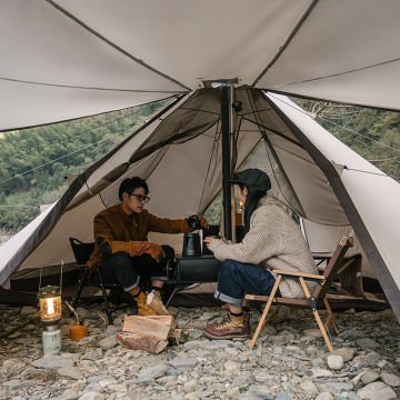 Naturehike Octagon Glamping 5-8 Kişilik Çift Girişli Kar Etekli Soba Çıkışlı Aile Çadırı NH20ZP014