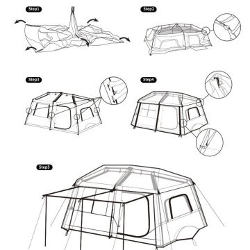 Naturehike Village Glamping 5-8 Kişilik Otomatik İki Odalı Aile Çadırı CNH22ZP004