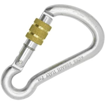 Kong Harness Carbon Parlak Vidalı Screw Sleeve Kilitli 17 kN Karbon Çelik Asimetrik Karabina 435ID011PKK