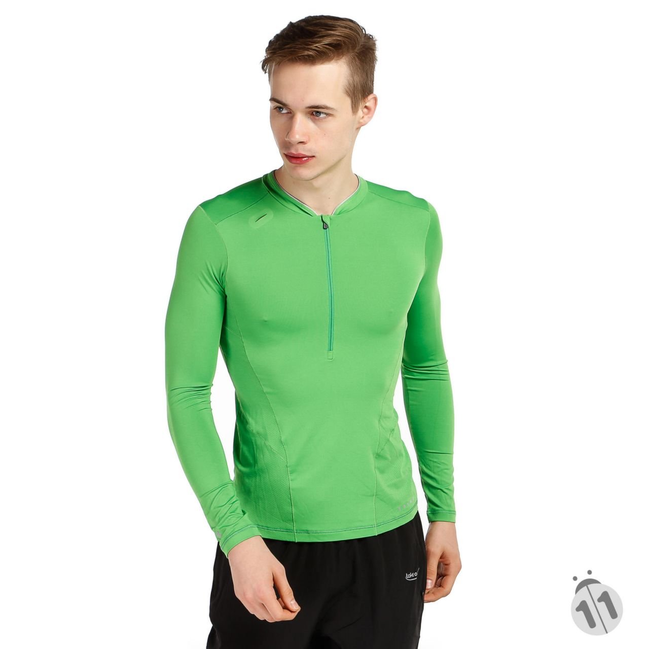 Falke Ergonomic Fitness Yeşil Koşu Bike Outdoor  Body Uzun Tişört